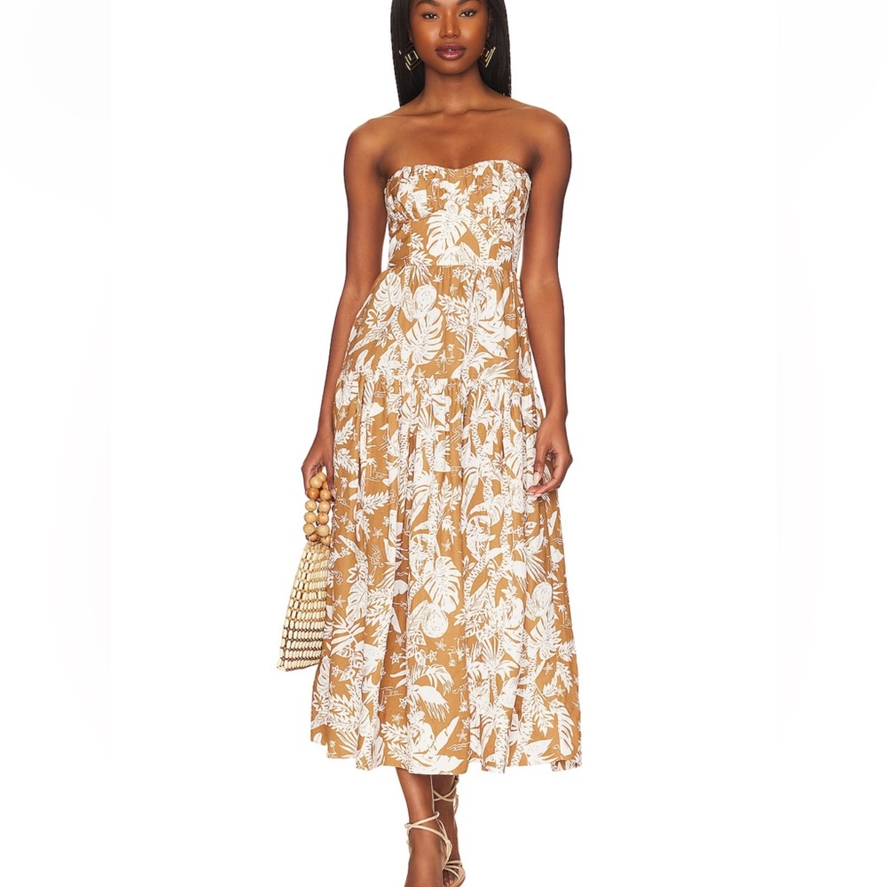 Shona Joy Kiana Strapless Ruched Dress size 0